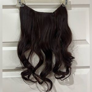 Halo synthetic hair extensions